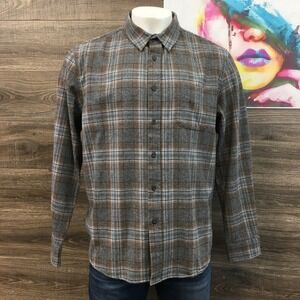 Pendleton Lodge Flannel Shirt Men's XL Brown Plaid Wool‎ Blend Button Up